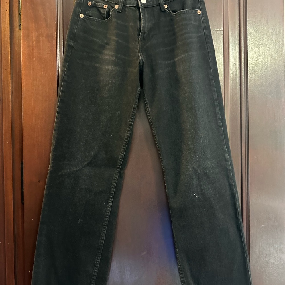 Zara black straight leg jeans - 26